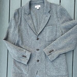 Men's Wallace and Barnes Knit Wool/Cashmere Blend 3-Button Sweater/Blazer